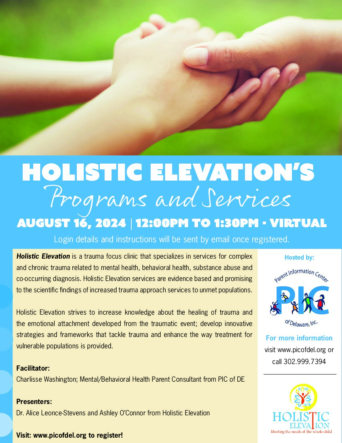 Holistic Elevation’s Programs and Services