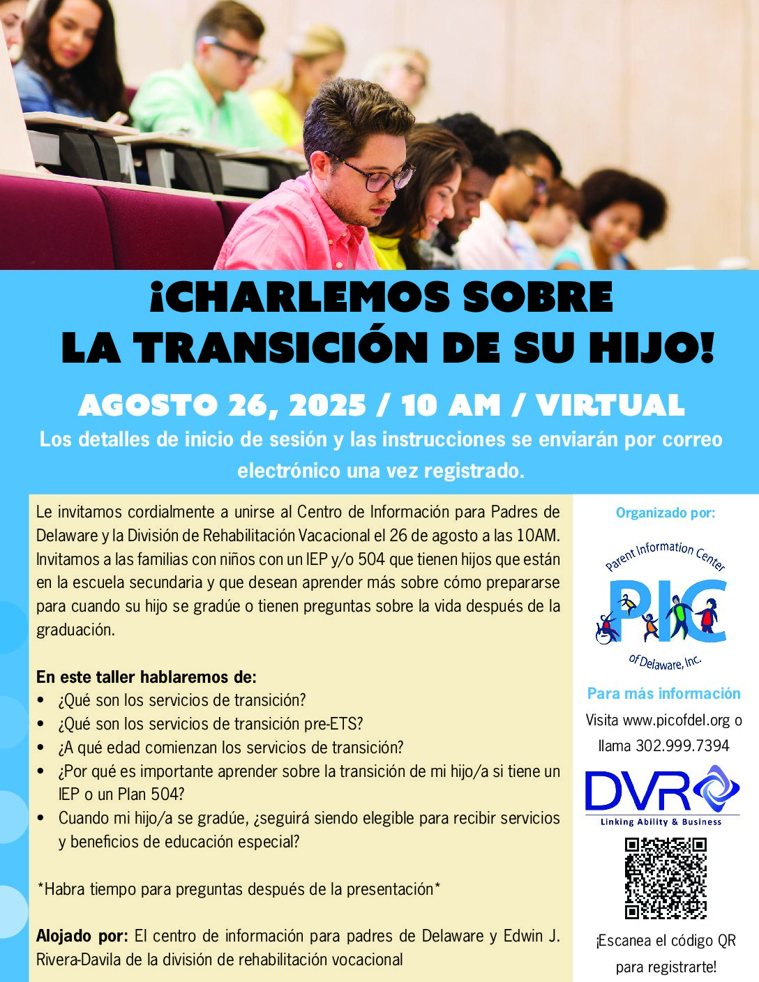 ¡Charlemos sobre la transición de su hijo!