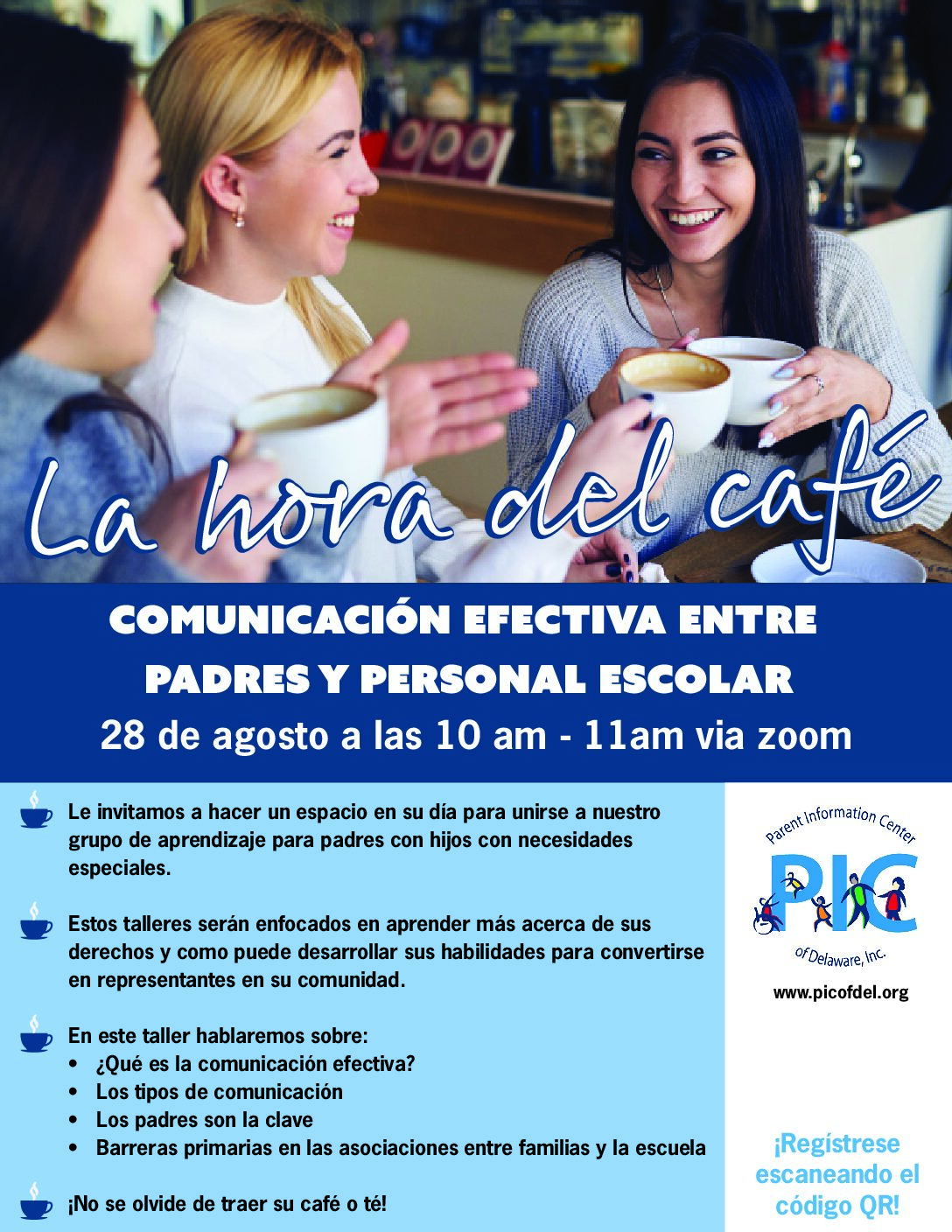 La Hora del Café – Comunicación efectiva entre padres y personal escolar