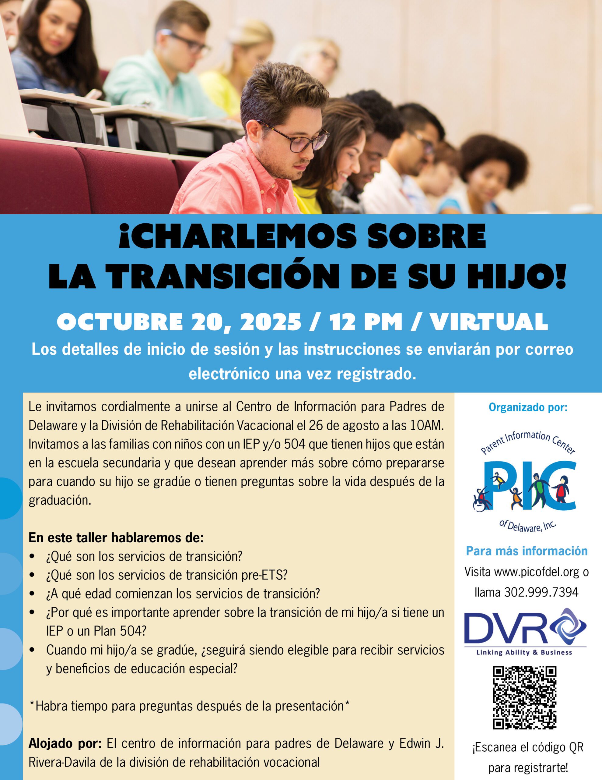 ¡Charlemos sobre  la transición de su hijo!