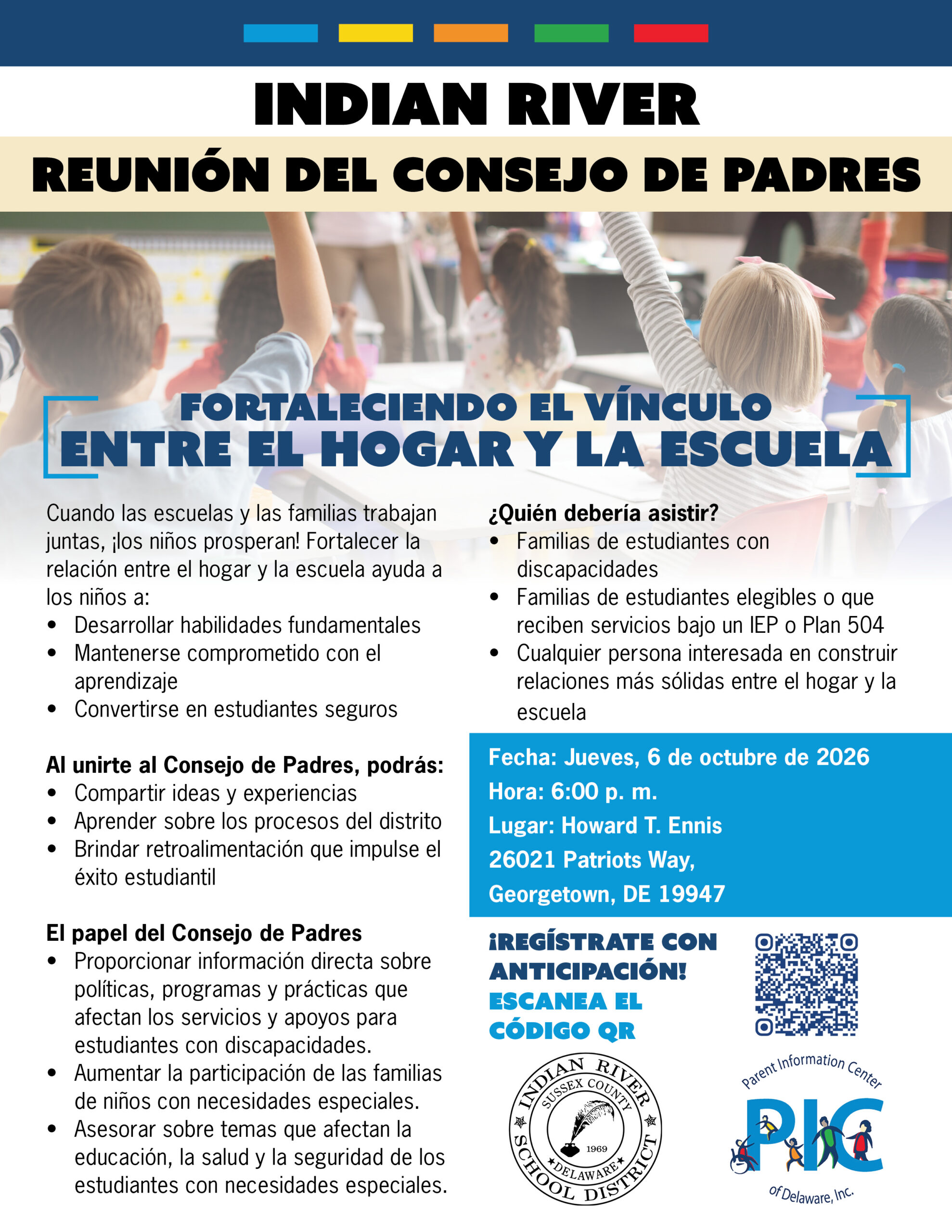 Reunión del Consejo de Padres de Indian River